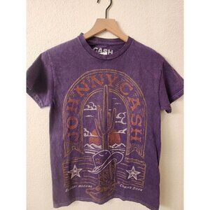 JC Johnny Cash Cowboy Sunday Morning Coming Down T-Shirt Womens S